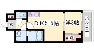 セレニテ神戸元町クレアの物件間取画像